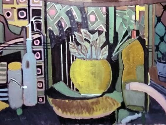Kitchen Sink with Plant