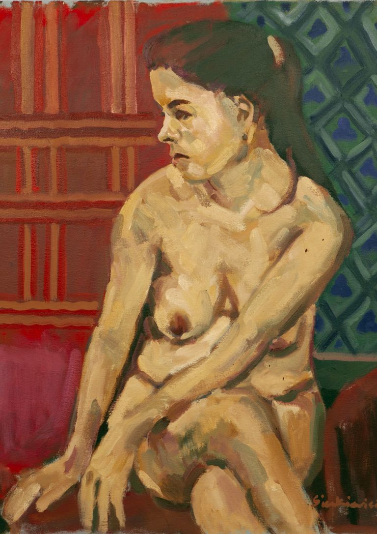 Oil Painting by Contemporarty Artist Marek Sienkiewicz  Estelle c 2017 Oil on canvas 80 x 65 cm