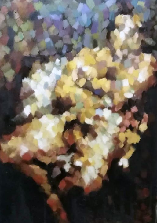 Oil Painting by Marek Sienkiewicz. Seated Male Nude